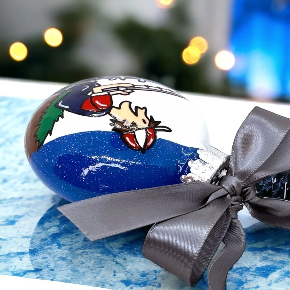 Fisherman Christmas Ornament, Personalized Holiday Gift for Fishing Enthusiasts